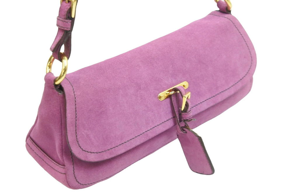 Prada Handbag Hobo bag purple suede - Picture 4 of 7